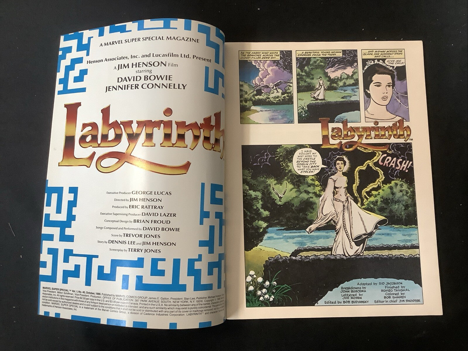 Marvel Super Special Magazine #40 (1986) 9.0 (VF/NM) Labyrinth Comic Adaptation