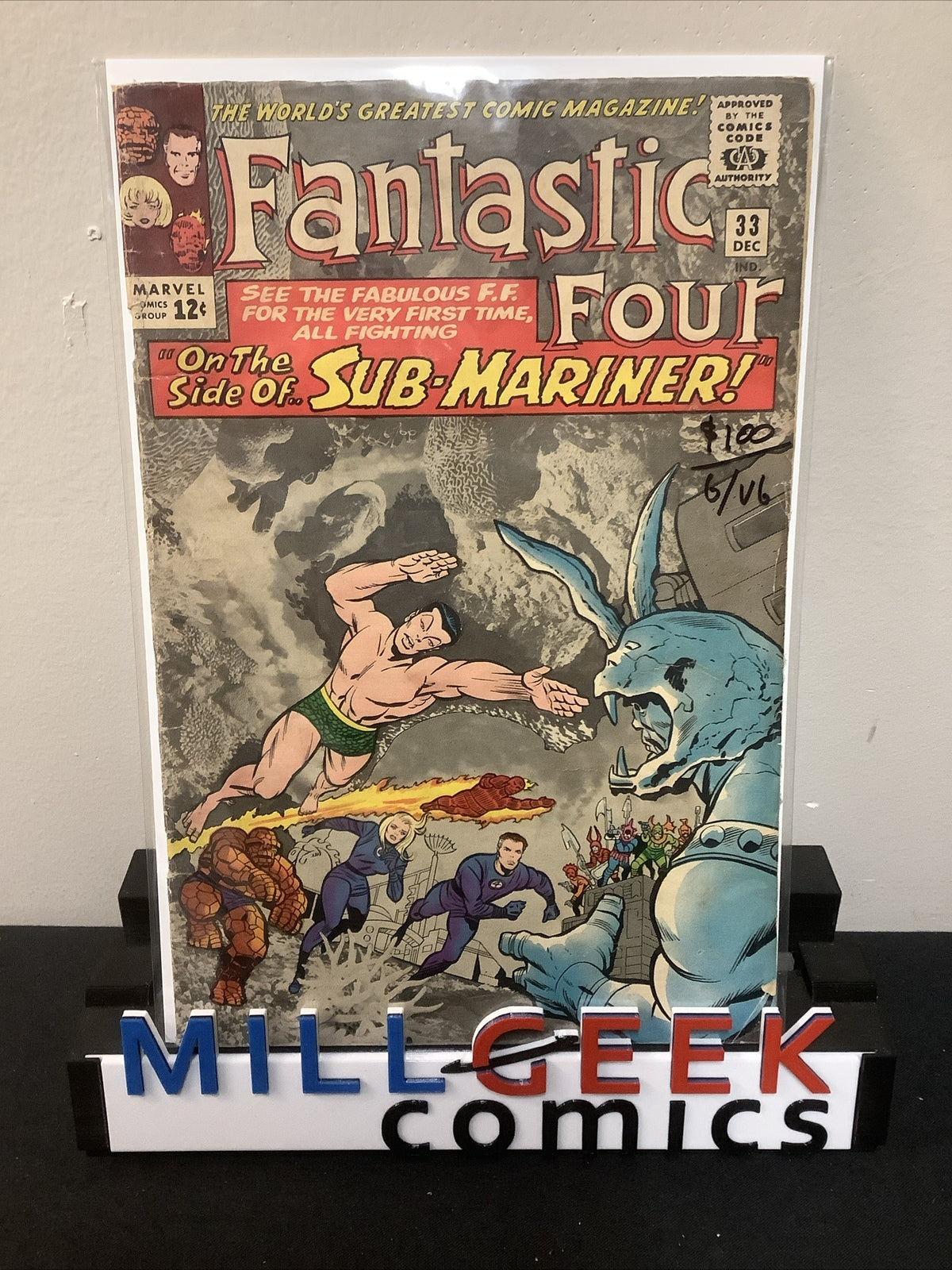 Fantastic Four #33 (1964) G/VG (3.0) Stan Lee/Jack Kirby, 1st Appearance Attuma