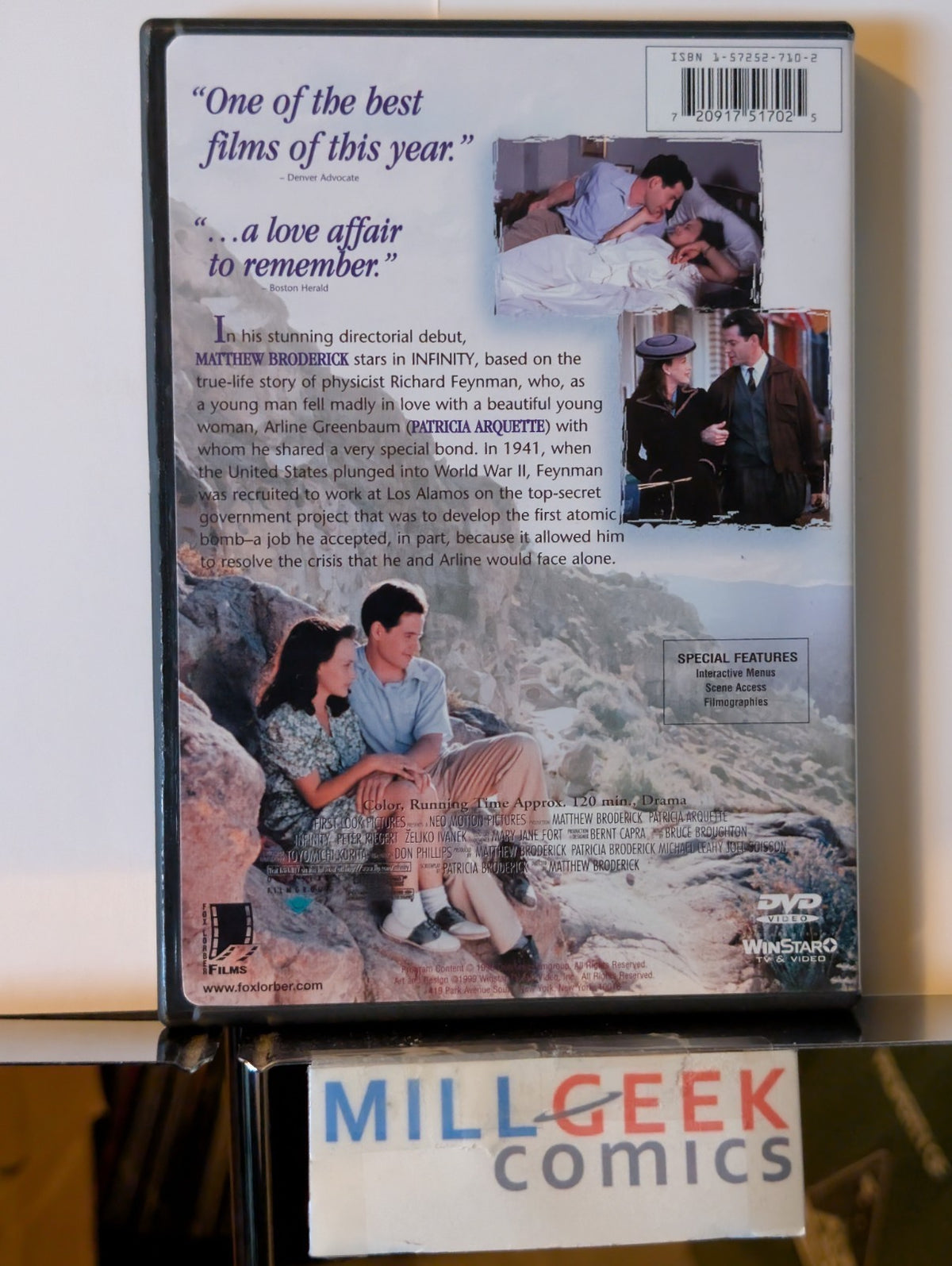 Infinity / Election, 2 Matthew Broderick Movies (DVD) -JD