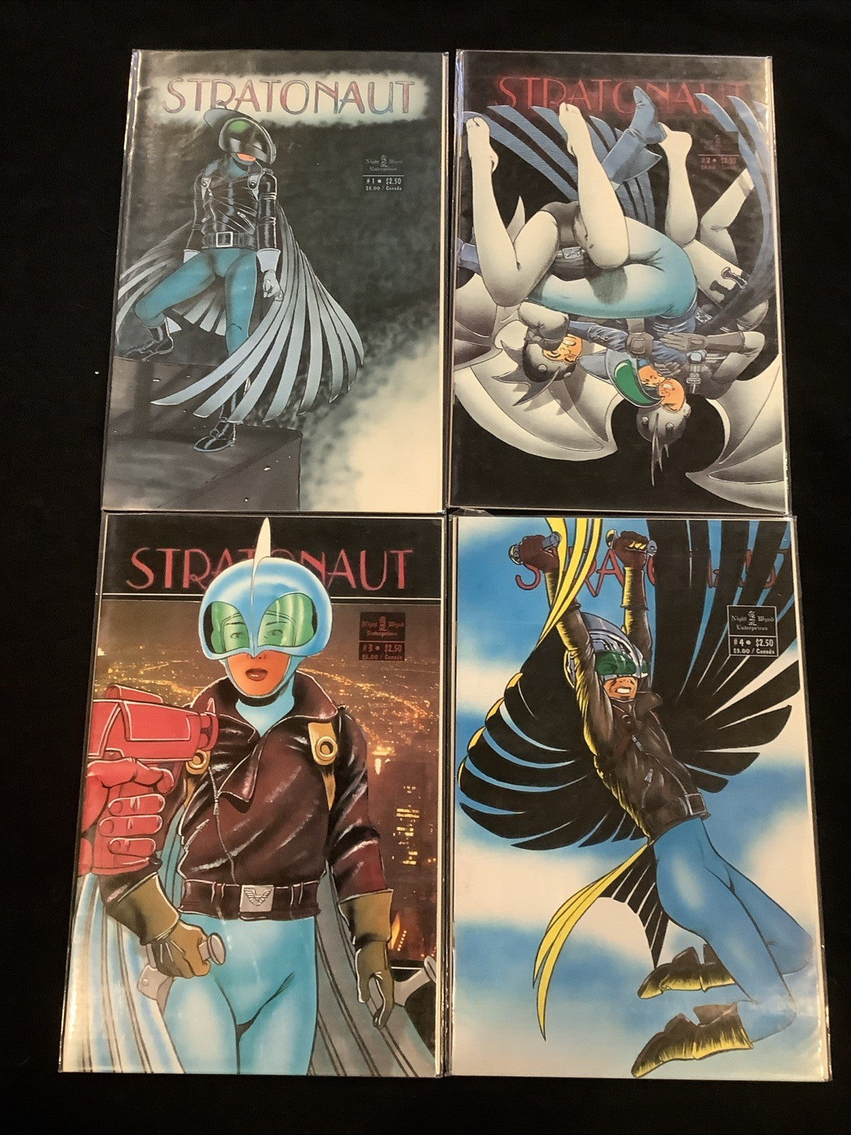 Stratonaut #1-4 Complete Comic Set, Night Wynd Enterprises, 1992