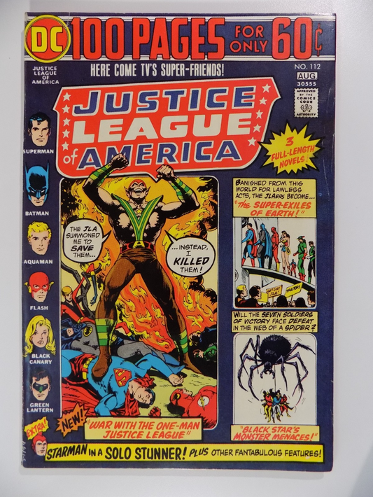 Justice League of America #112 DC Comic August 1974 Very Fine-