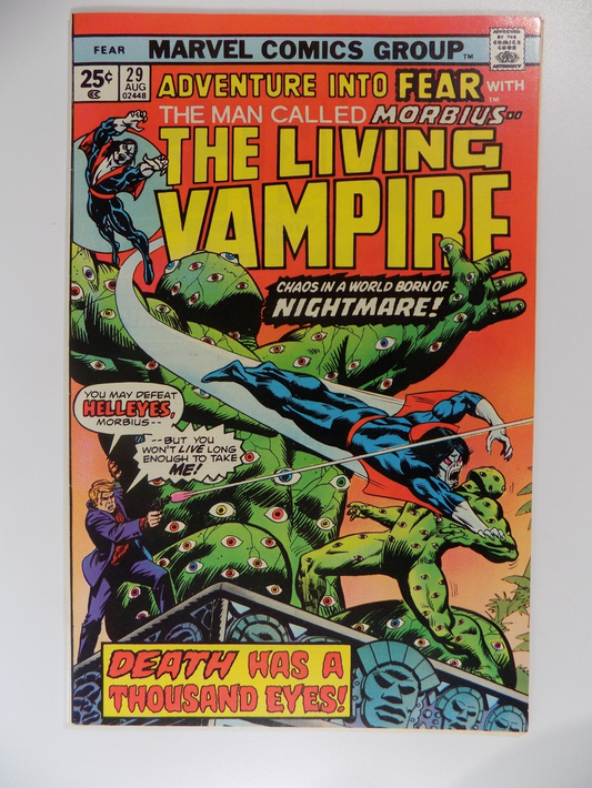 Adventure Into Fear #29 Marvel Comic August 1975 Very Fine/Near Mint