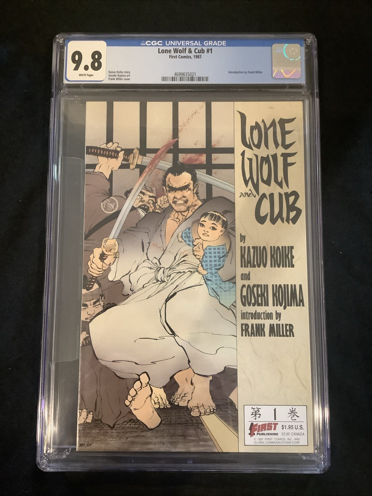 Lone Wolf and Cub #1, CGC Graded 9.8 (NM/M) FIRST May, Frank Miller Intro, 1987