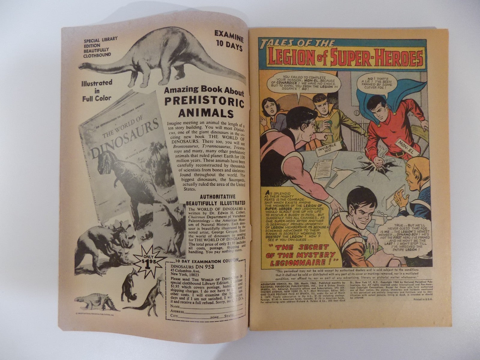 Adventure Comics #330 DC Comic Very Fine- March 1965