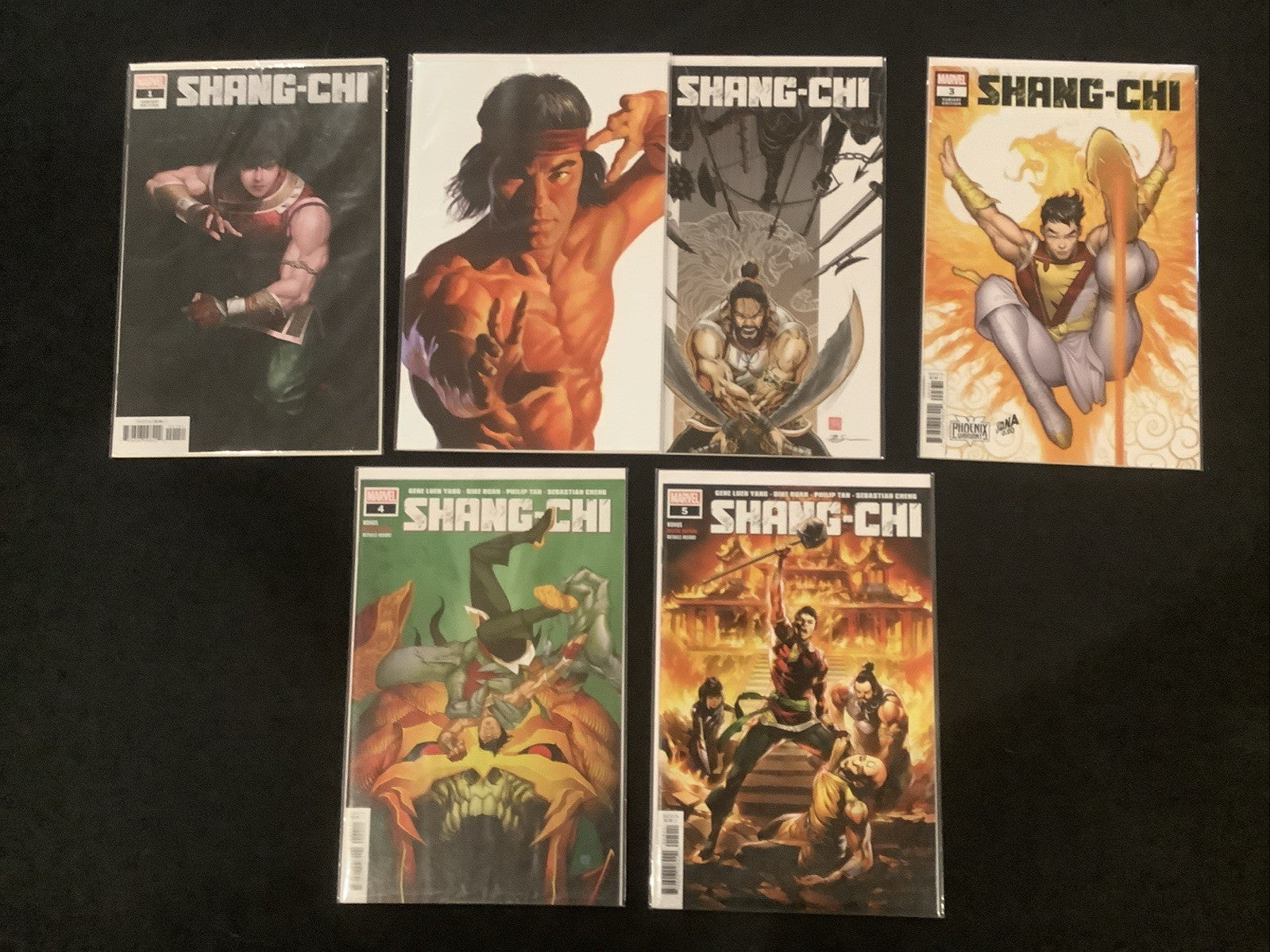 Shang-Chi #1-5 Complete Comic Set, Marvel, Multiple Variants, Gene Luen Yang