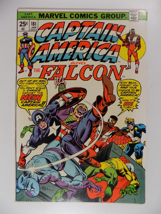 Captain America #181 Marvel Comic January 1975 Fine/Very Fine