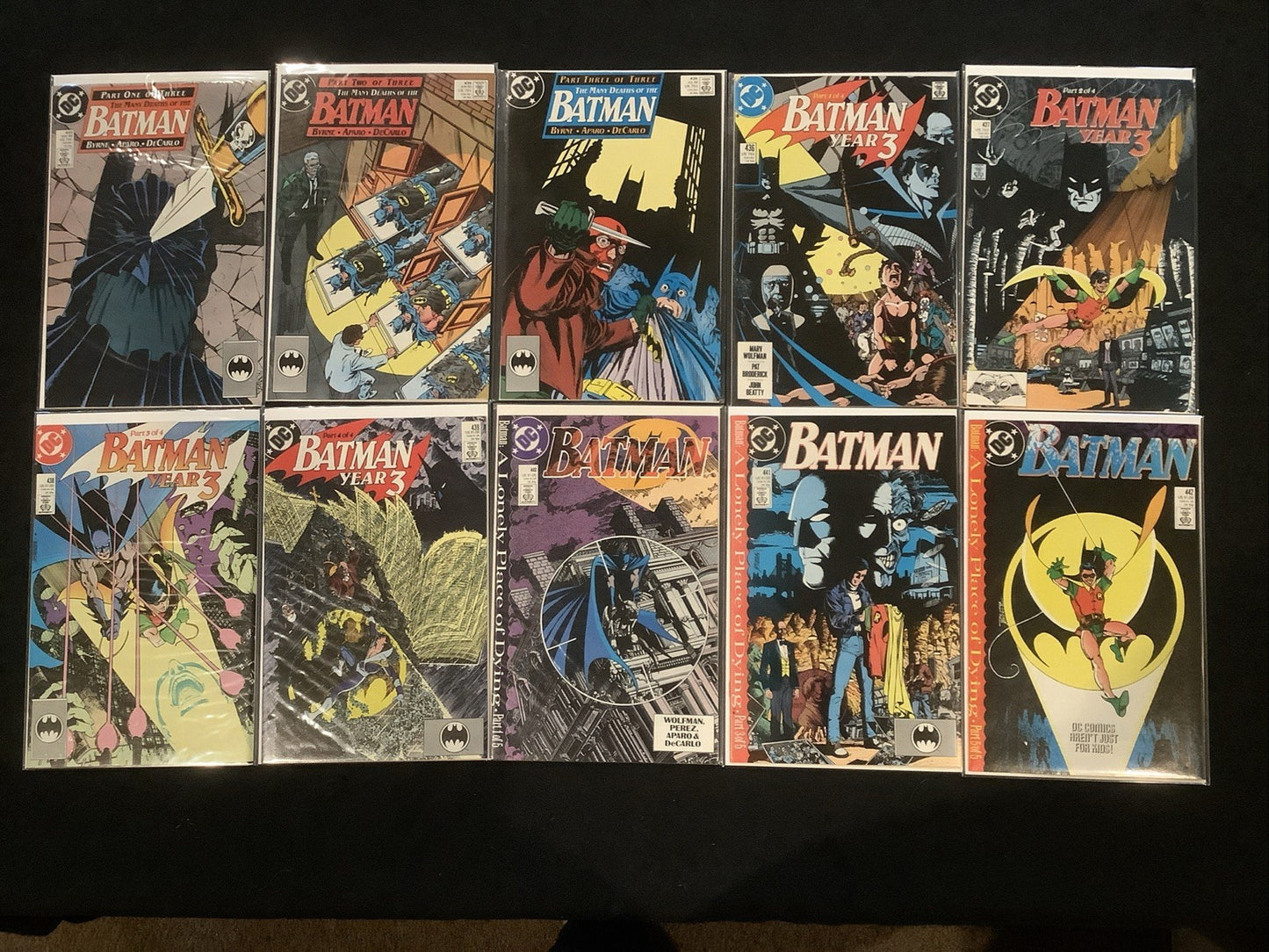 Batman #436-442 Comic Lot, DC, 1st App Tim Drake (Robin), Wolfman, Perez, 1989