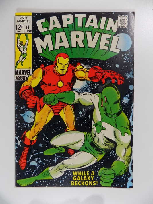 Captain Marvel #14 Marvel Comic June 1969 Very Fine-