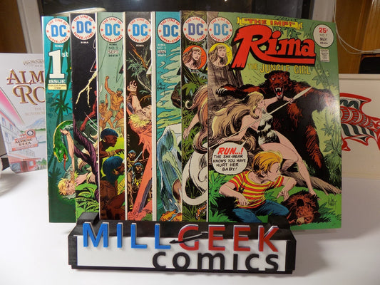 Rima the Jungle Girl #1-7 Complete! DC Comics 1974-75 VF or Better