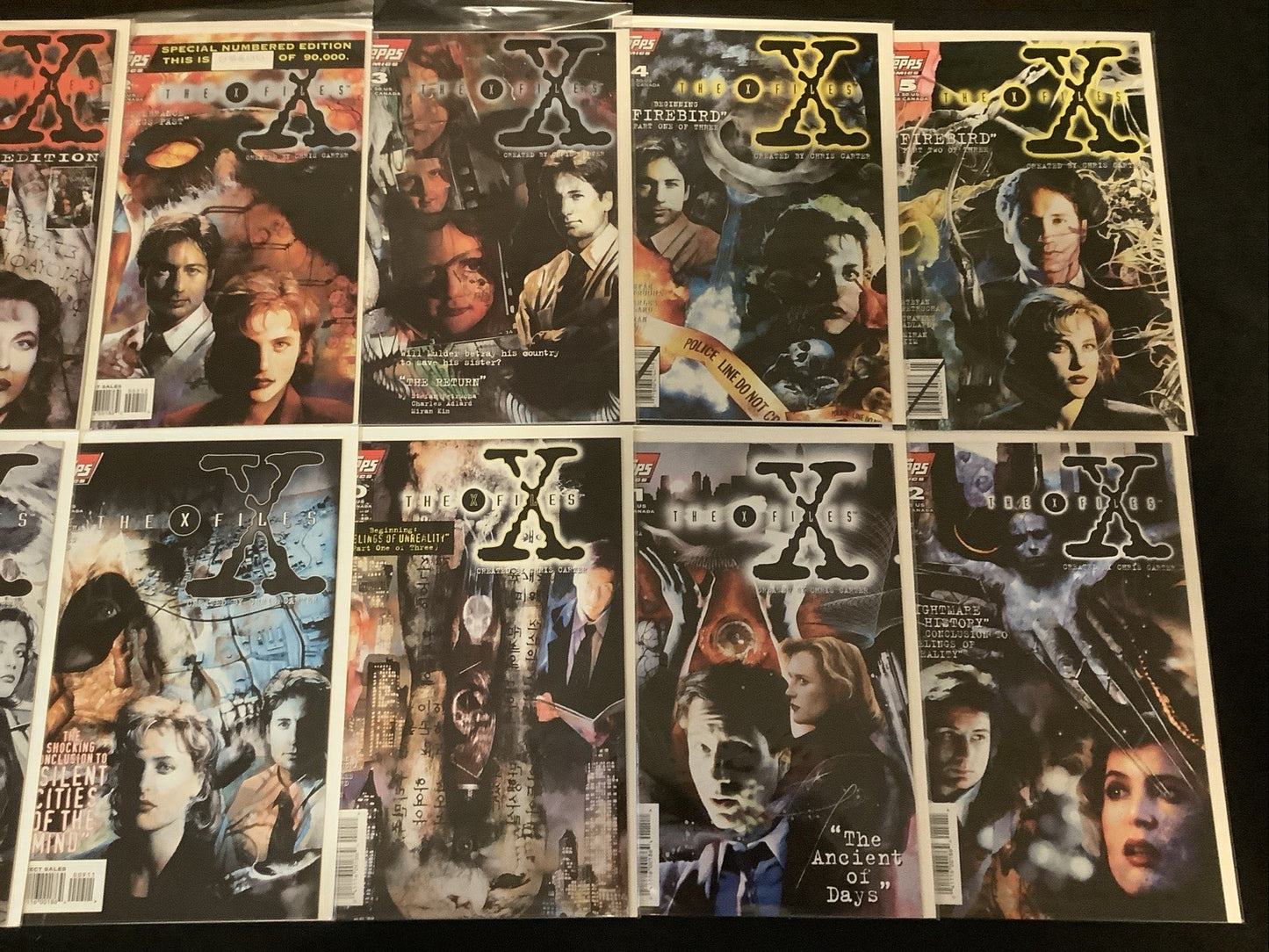 The X-Files #0-24 + Annuals #1-2 Comic Lot, Topps, #1 Numbered Variant, See Pics