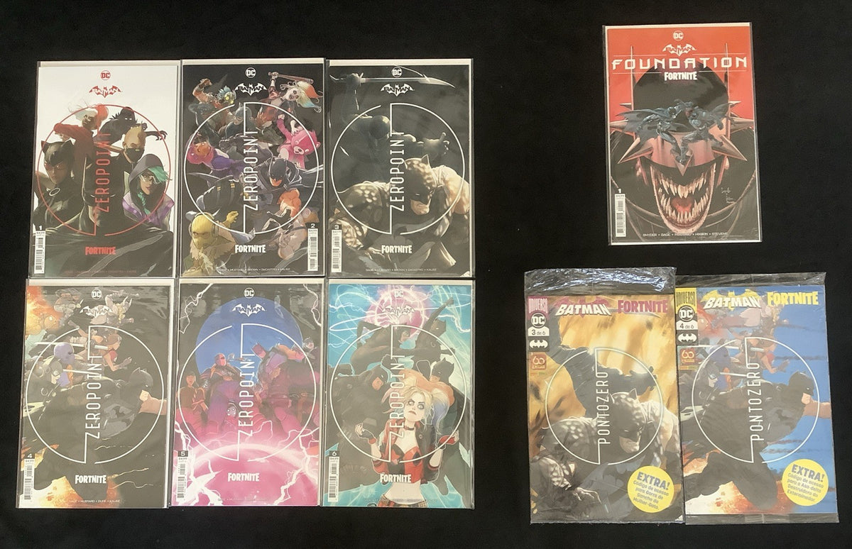 Batman / Fortnite: Zero Point Comic Bundle: See Photos + Description For Details