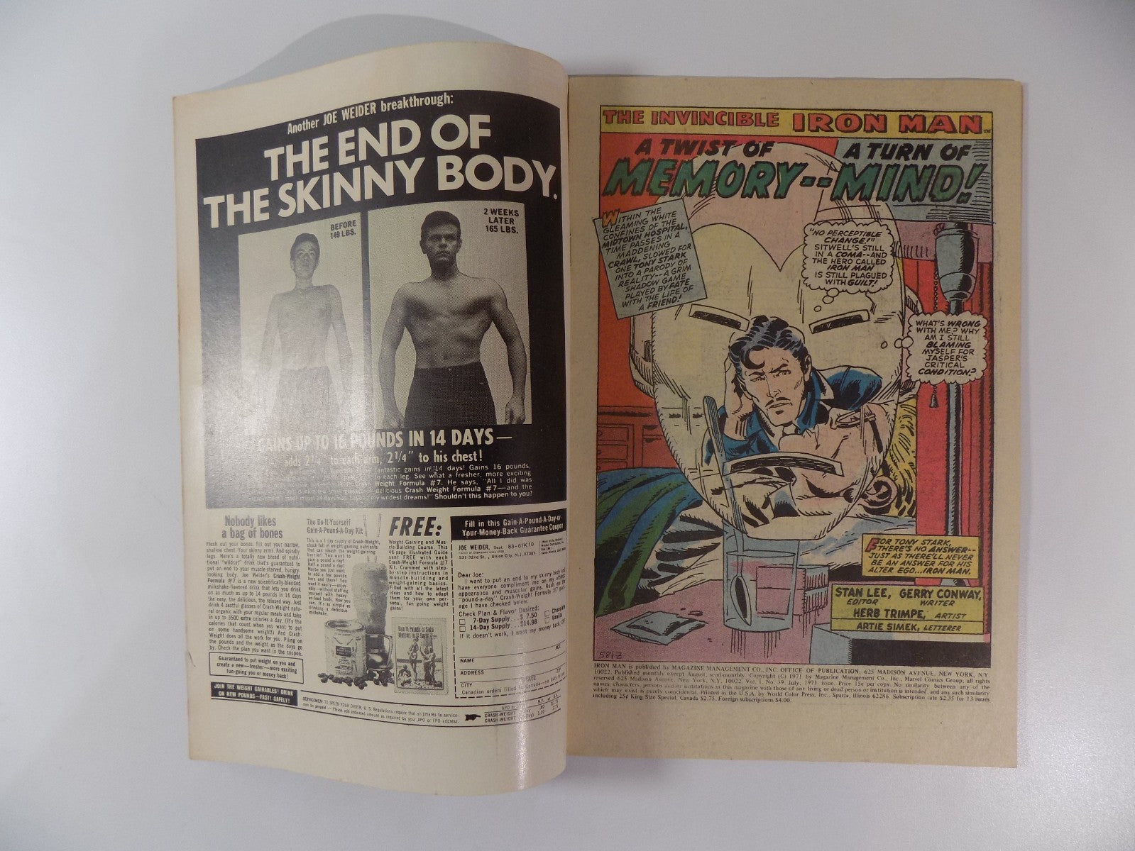 Iron Man #39 Marvel Comic July 1971 Very Fine-