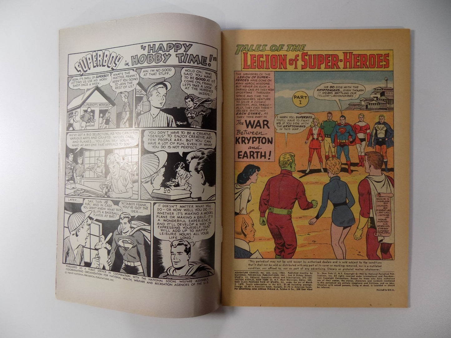 Adventure Comics #333 DC Comic June 1965 Very Fine-