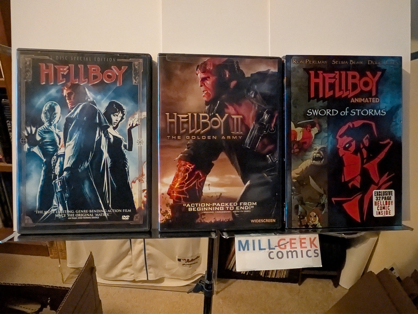 Hellboy / Hellboy II: The Golden Army / Hellboy Animated (DVD) Like New -JD