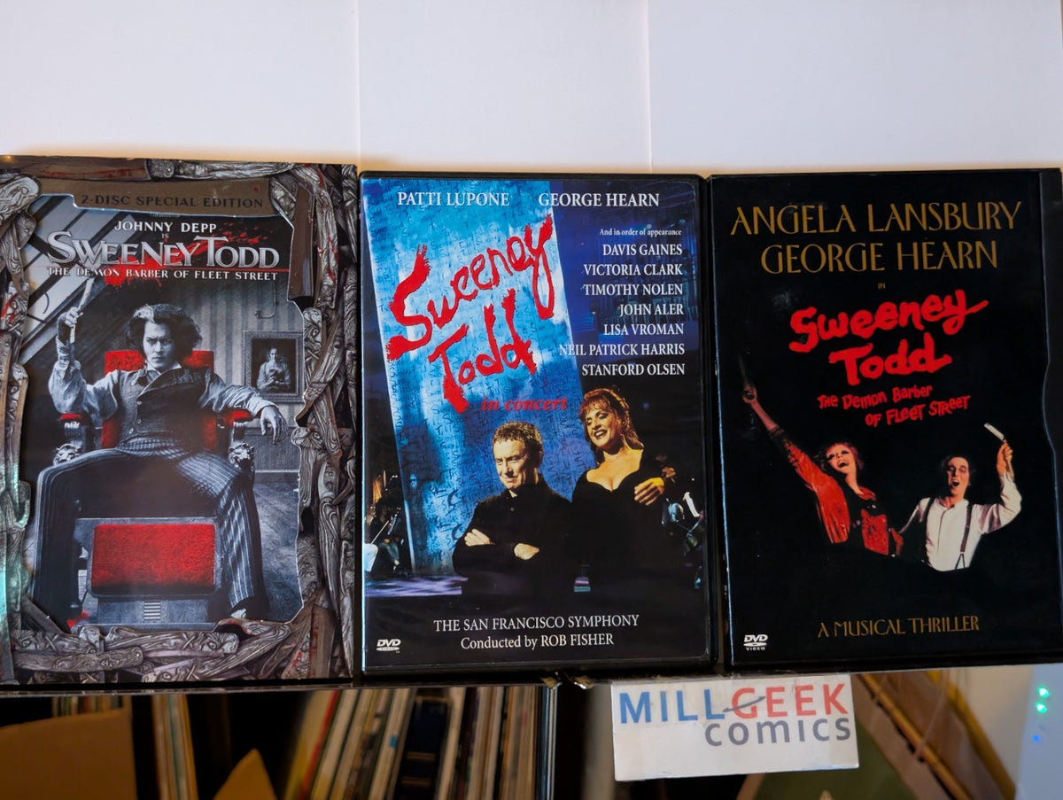 Sweeney Todd - Movie, In Concert, and On Stage, 3 Movie Set (DVD) -JD
