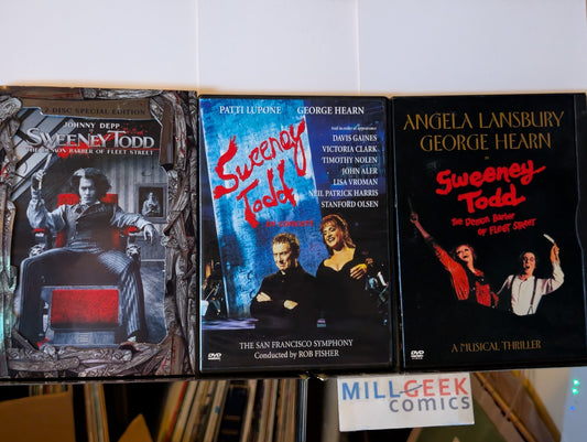Sweeney Todd - Movie, In Concert, and On Stage, 3 Movie Set (DVD) -JD