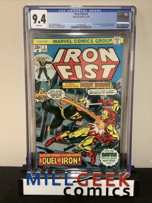 Iron Fist #1 (Marvel Comics November 1975) CGC Graded 9.4 (NM) White Pages