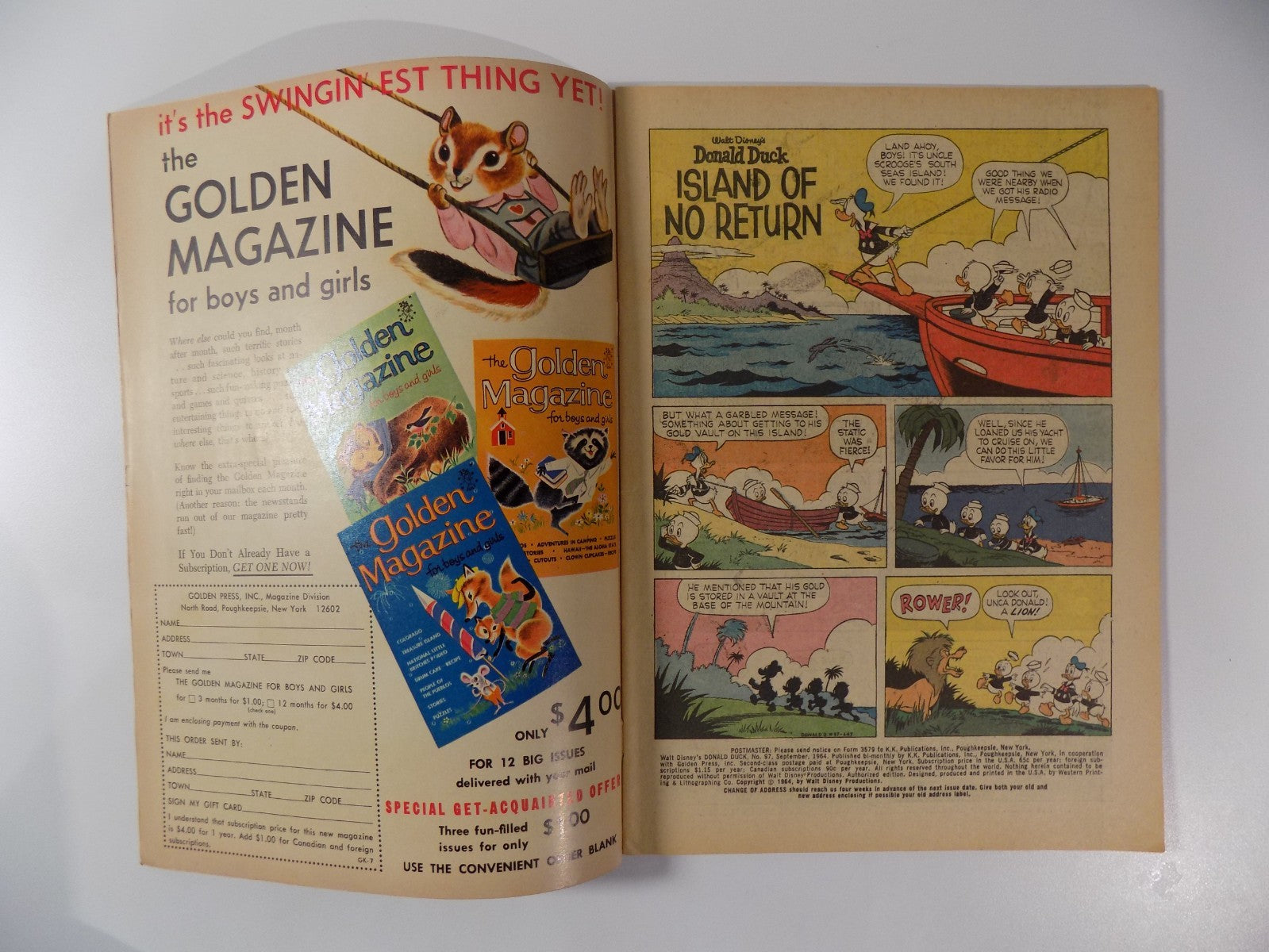 Walt Disney's Donald Duck #97 Gold Key Comic September 1964 Very Fine-