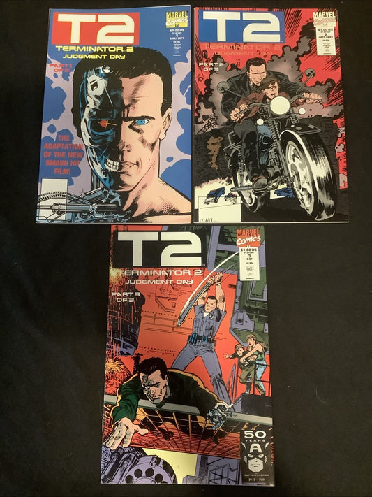 Terminator 2: Judgment Day #1-3 Complete Comic Set, Marvel, Film Adaptation