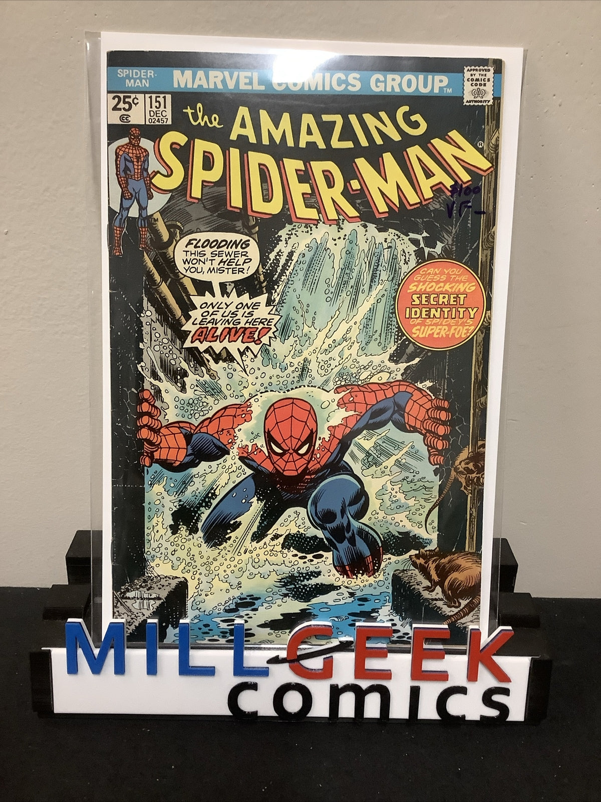 Amazing Spider-Man #151 (1975) VF- (7.5) John Romita Sr., Len Wein, Shocker