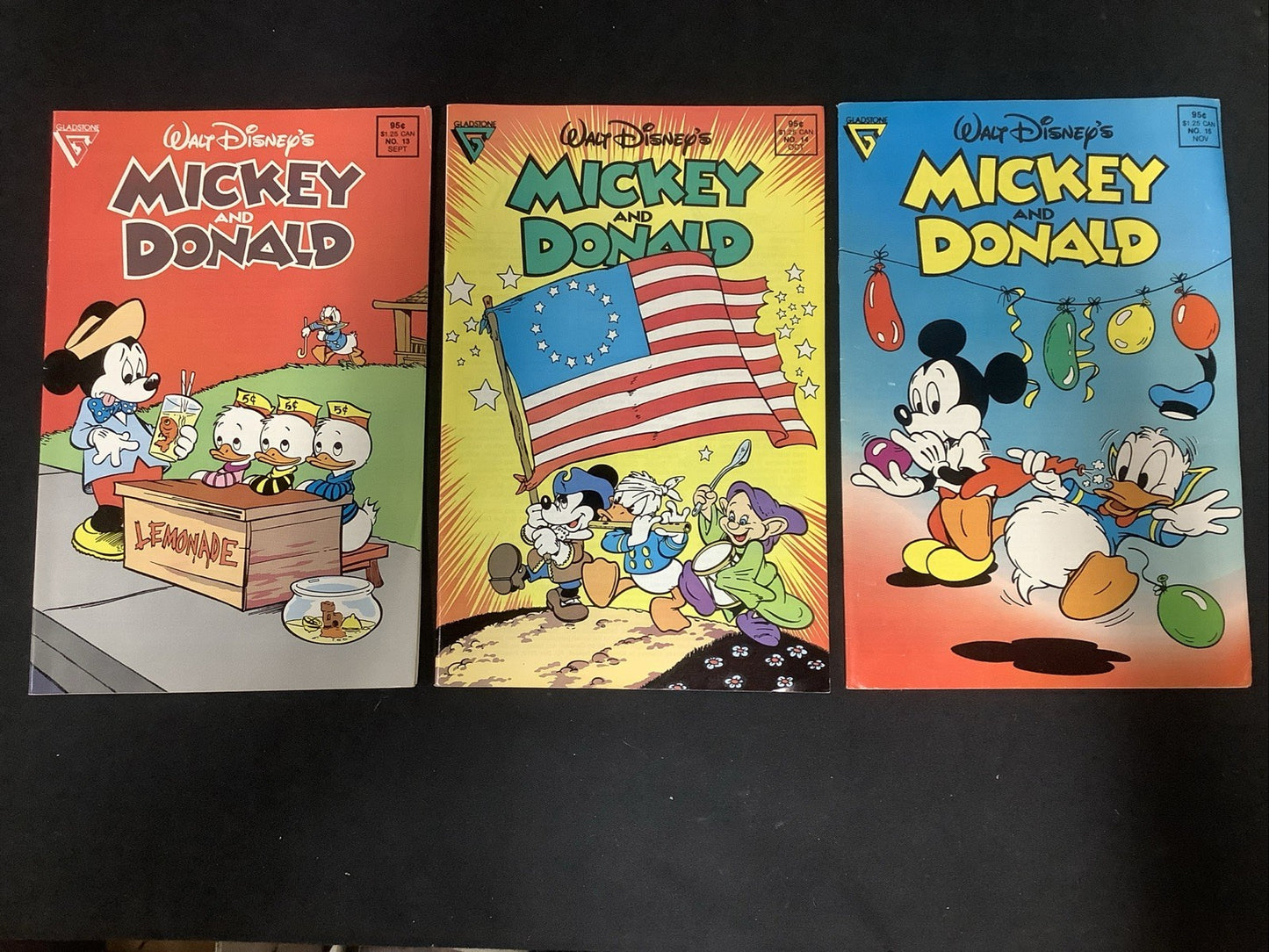Walt Disney's Mickey Mouse and Donald #13-15, Gladstone Comics, Carl Barks