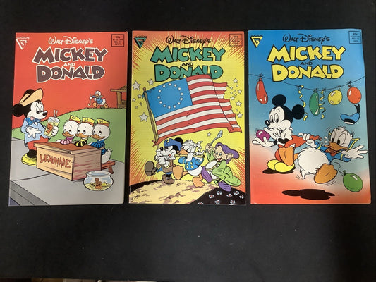 Walt Disney's Mickey Mouse and Donald #13-15, Gladstone Comics, Carl Barks