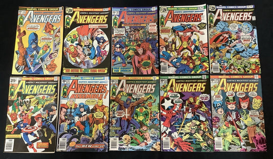 Avengers #145-163 Comic Lot, Gil Kane, 1st App Graviton, Beast Joins The Team
