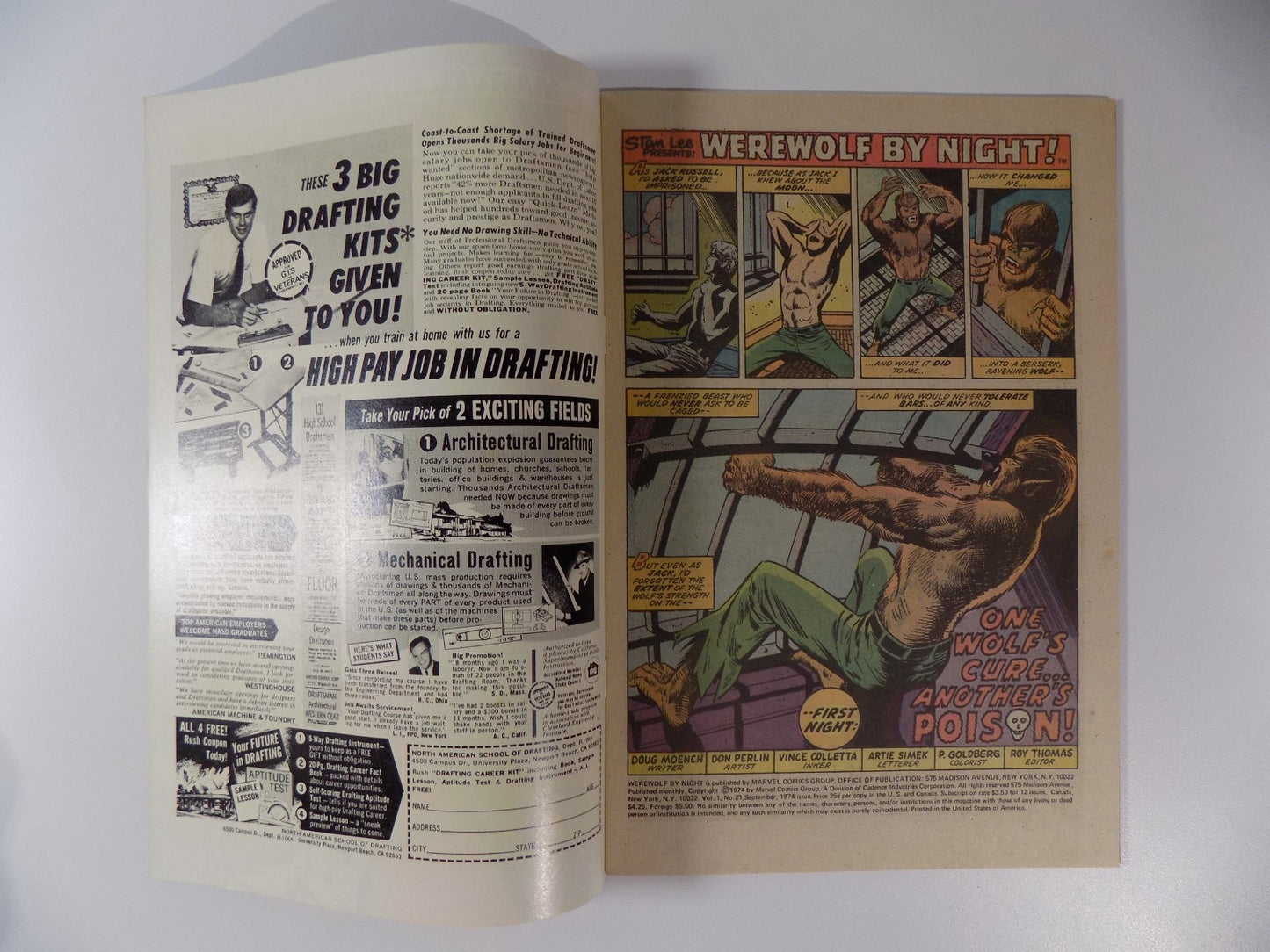 Werewolf by Night #21 Marvel Comic September 1974 Very Fine-