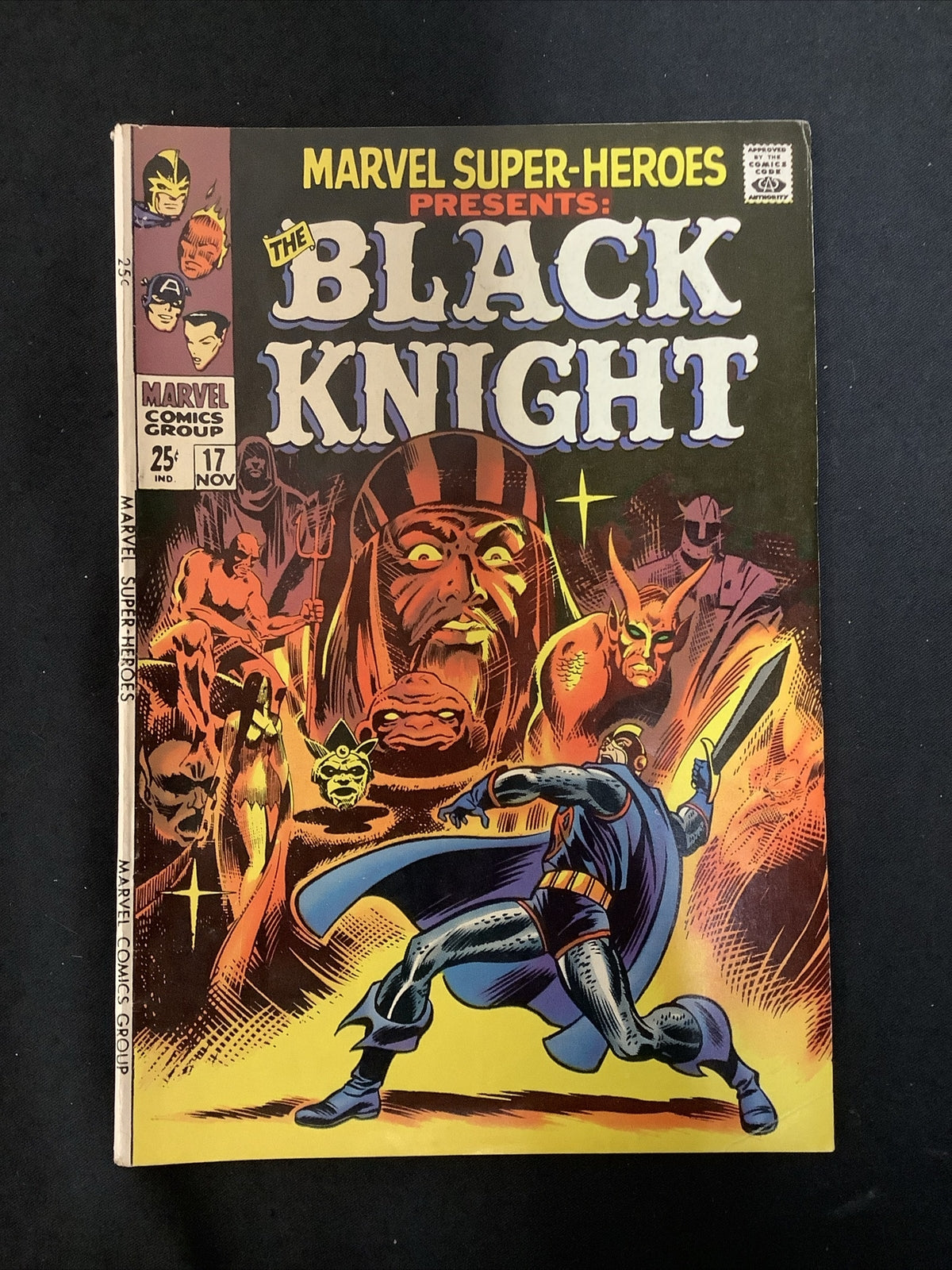 Marvel Super-Heroes #17 (1968) VG (4.0) 1st Solo Black Night, Roy Thomas