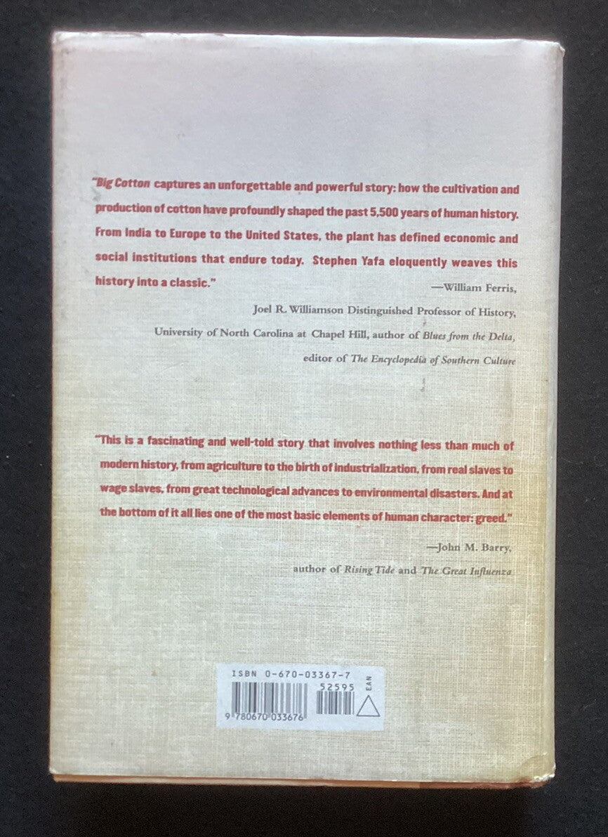 Big Cotton :How a Humble Fiber Created Fortunes Wrecked Civilizations by Yafa JD
