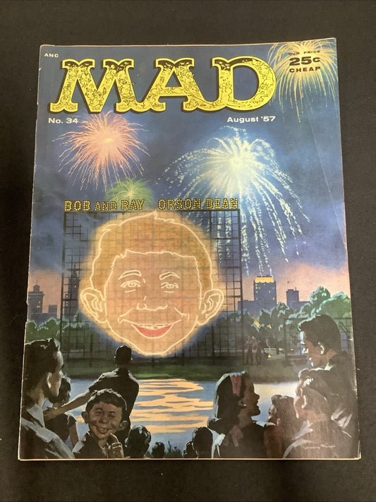 MAD Magazine #34 (August 1957) Fine (6.0) Mingo Cover