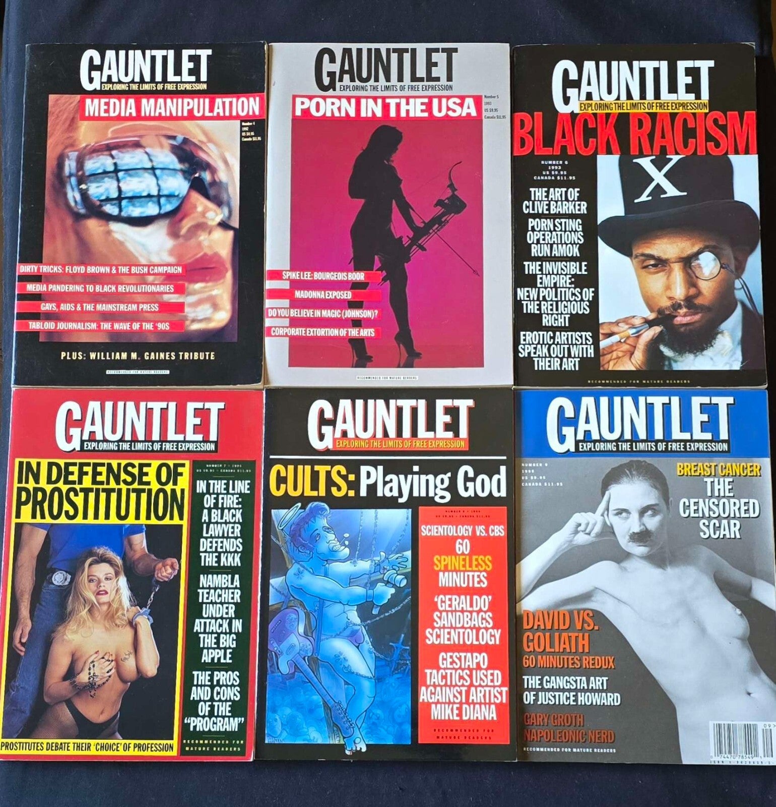 Gauntlet: Exploring The Limits Of Free Expression, Volumes 4-9 (1992-1994) JD