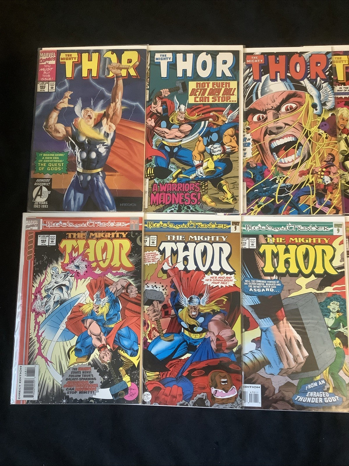 Thor #460-475 Comic Lot,  Marvel Comics, Marz/Starlin/Zick, Debut Godpack Armor