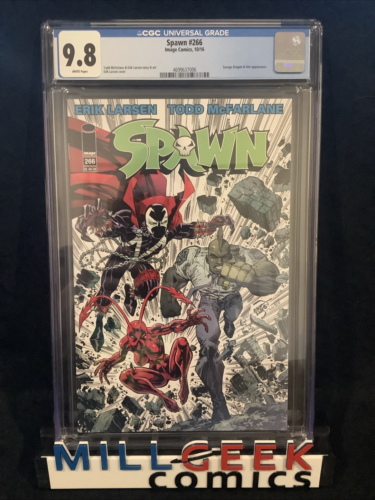 Spawn #266 (Image Comics) CGC Graded 9.8 (NM/M) Savage Dragon & Ant, Larsen