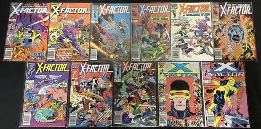 X-Factor #1-11 Comic Lot, 1st Cameo And Full Appearance Of Apocalypse, Newsstand