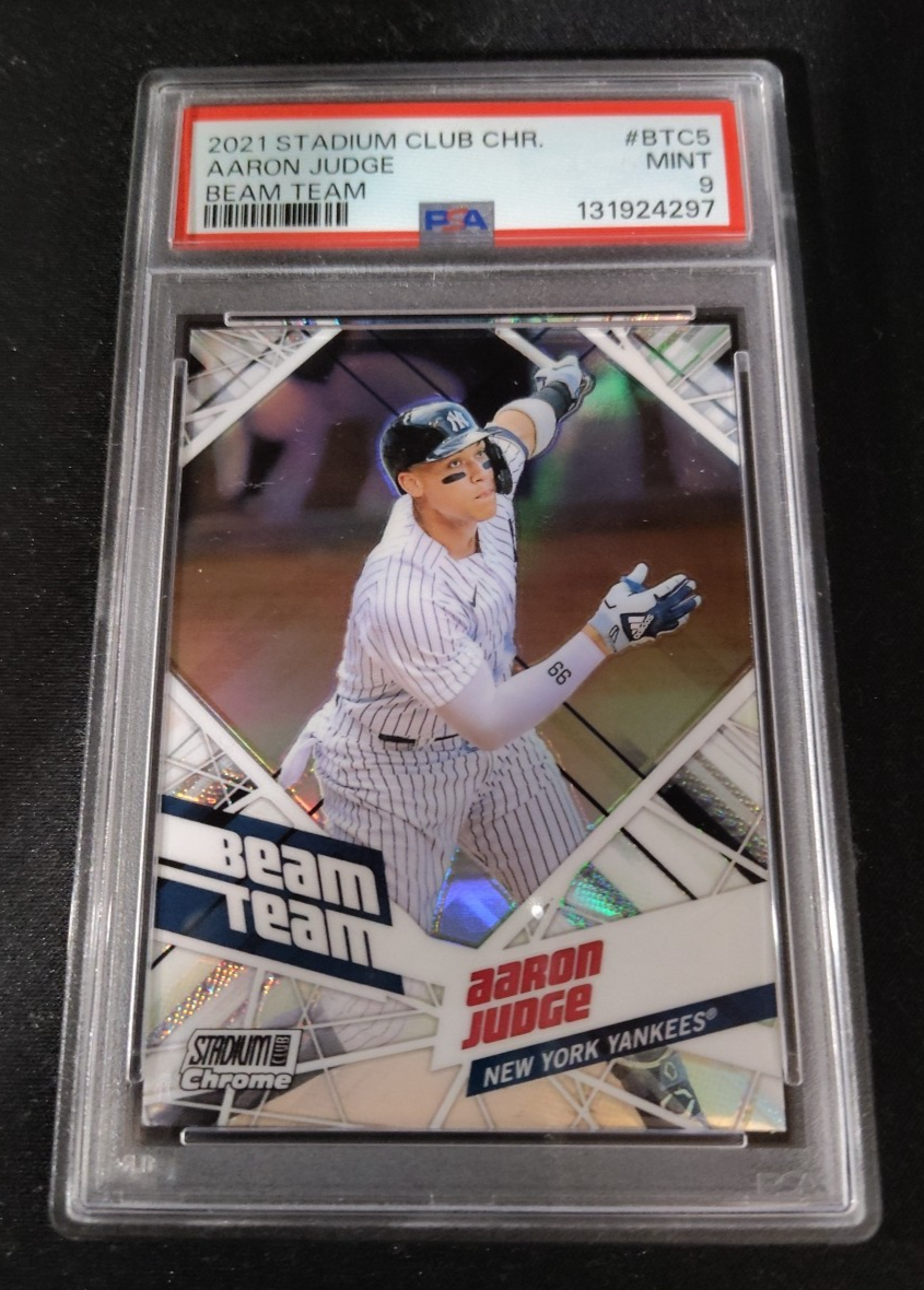 2021 STADIUM CLUB CHROME AARON JUDGE #BTC5 BEAM TEAM PSA 9 - Mint!