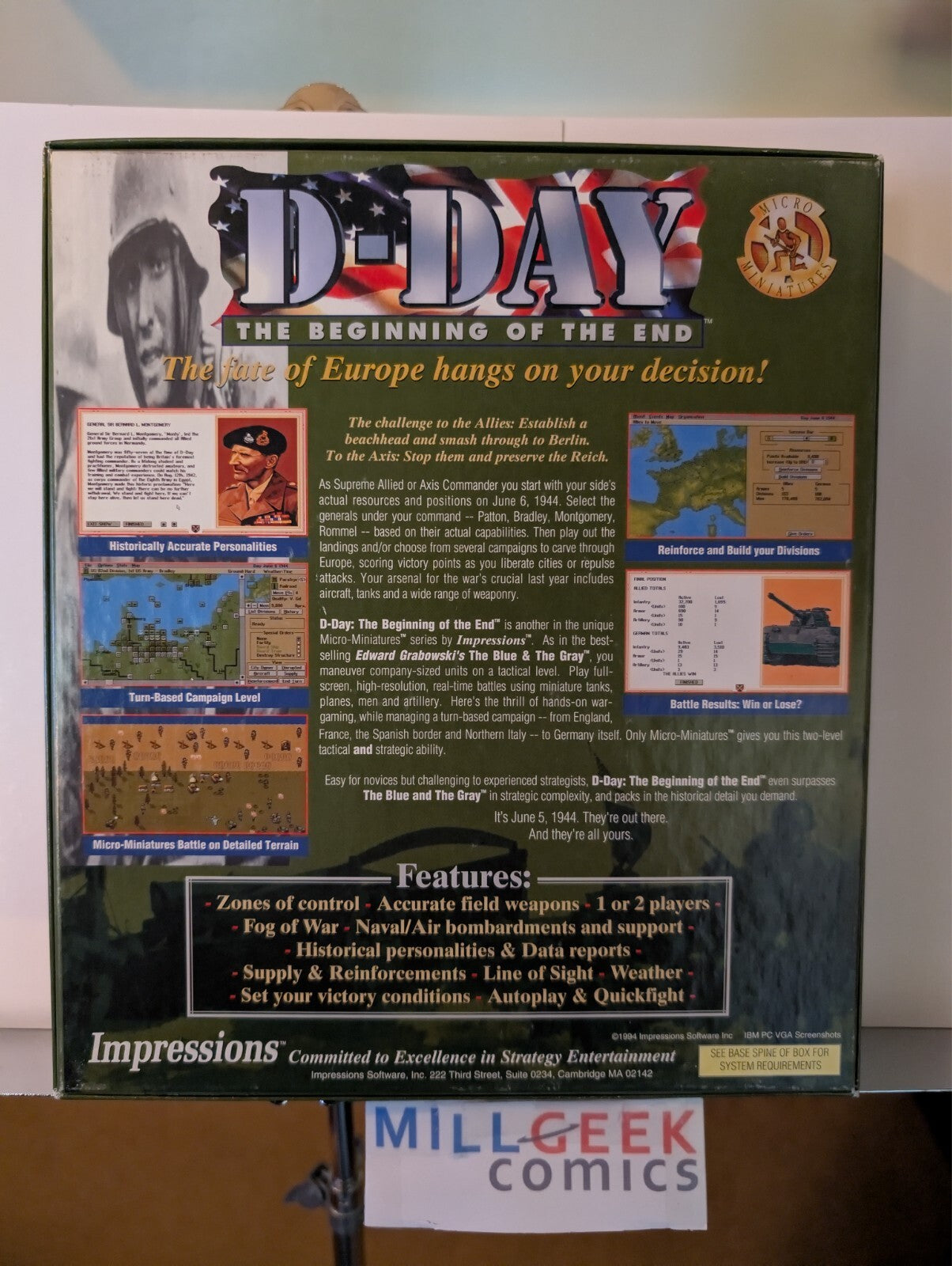 D-Day: The Beginning of the End, PC 3.5" Disk, Complete Big Box -JD