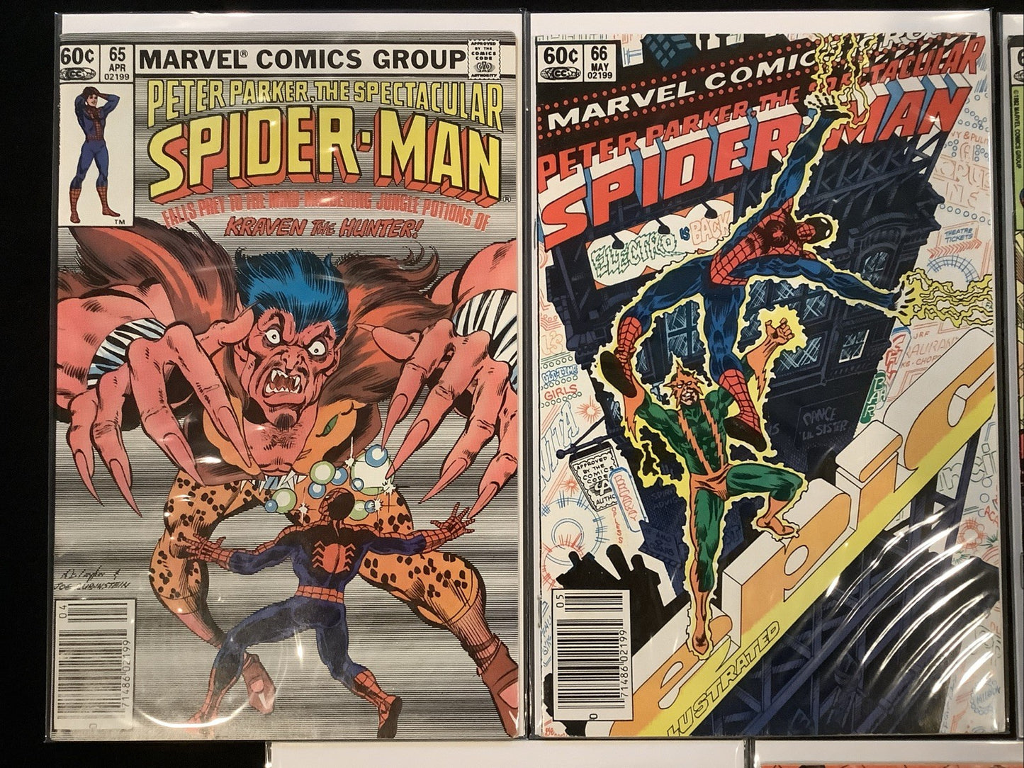 Spectacular Spider-Man #65-71 Comic Lot, Marvel Comics, 2nd Cloak & Dagger