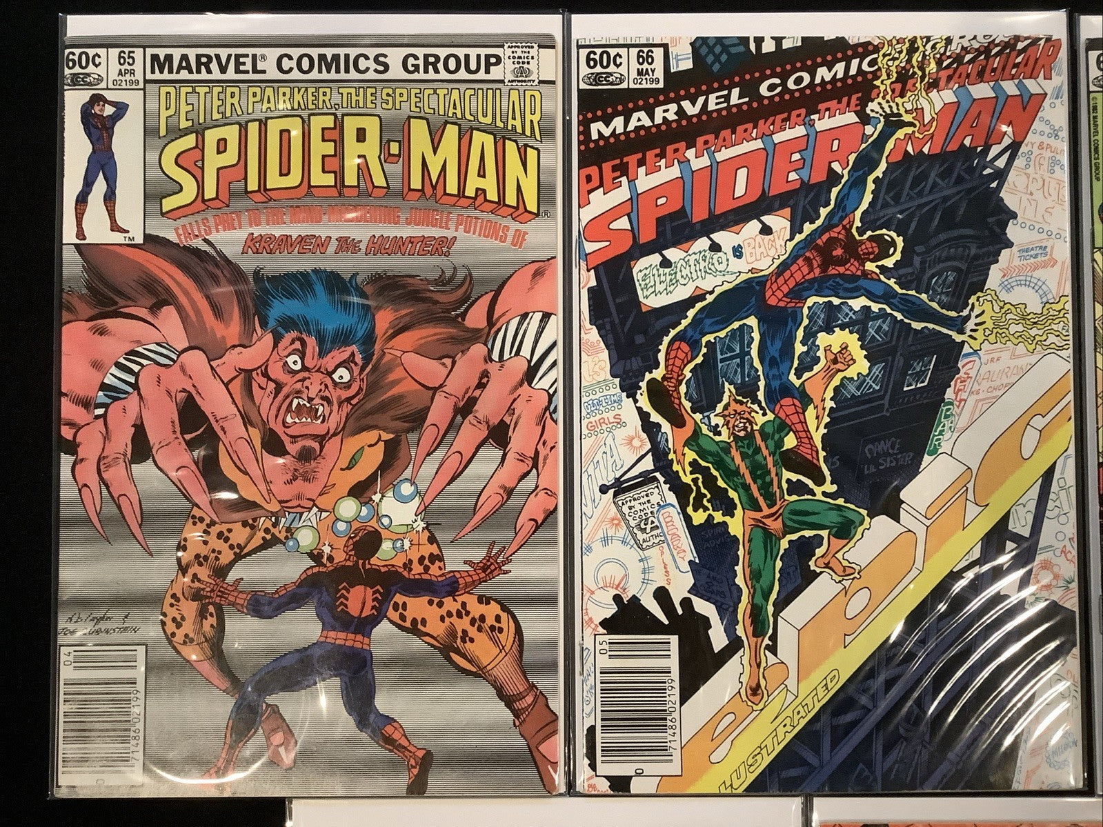 Spectacular Spider-Man #65-71 Comic Lot, Marvel Comics, 2nd Cloak & Dagger