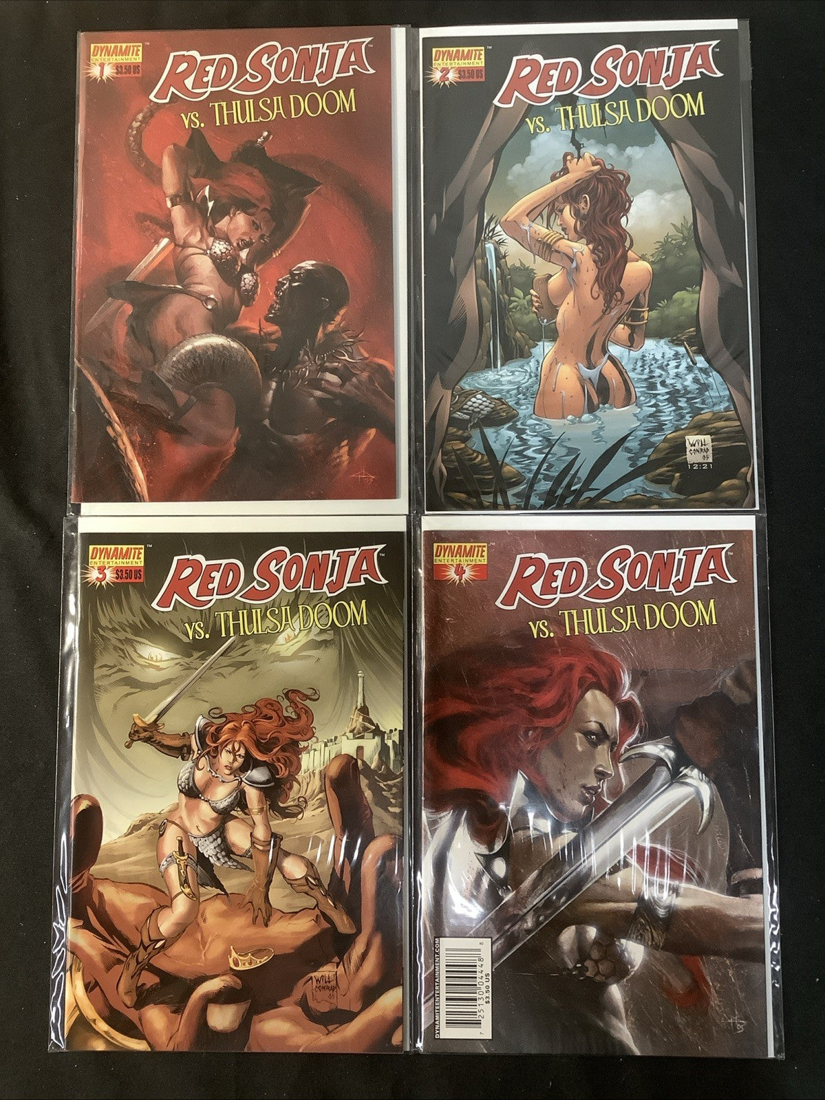 Red Sonja Vs Thulsa Doom #1-4 Complete Comic Set, Dynamite, Peter David