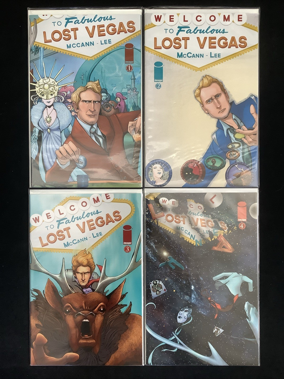 Lost In Vegas #1-4 Complete Comic Set, Image, Jim McCann/Janet Lee, 2013