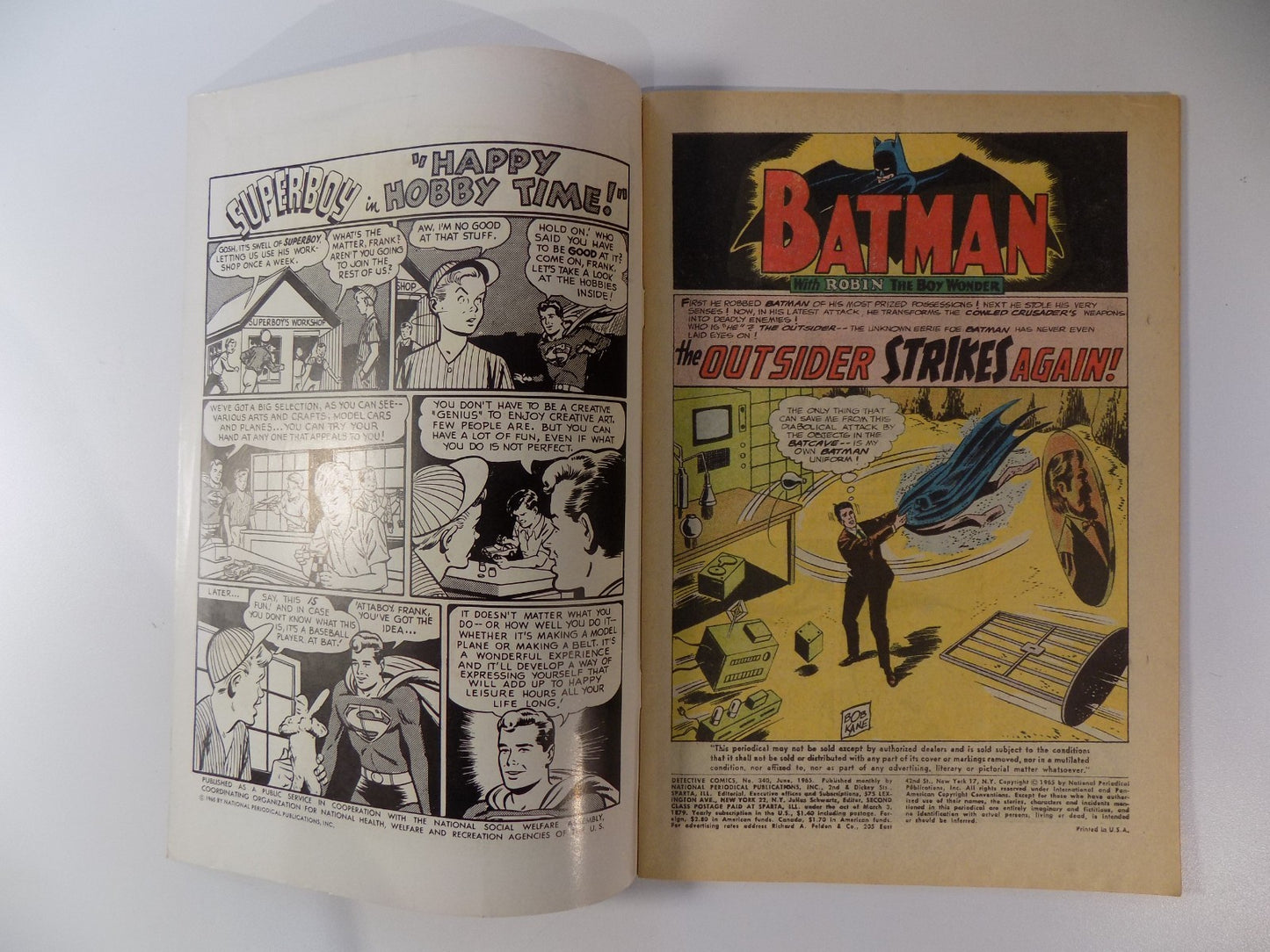 Detective #340 DC Comic June 1965 Fine