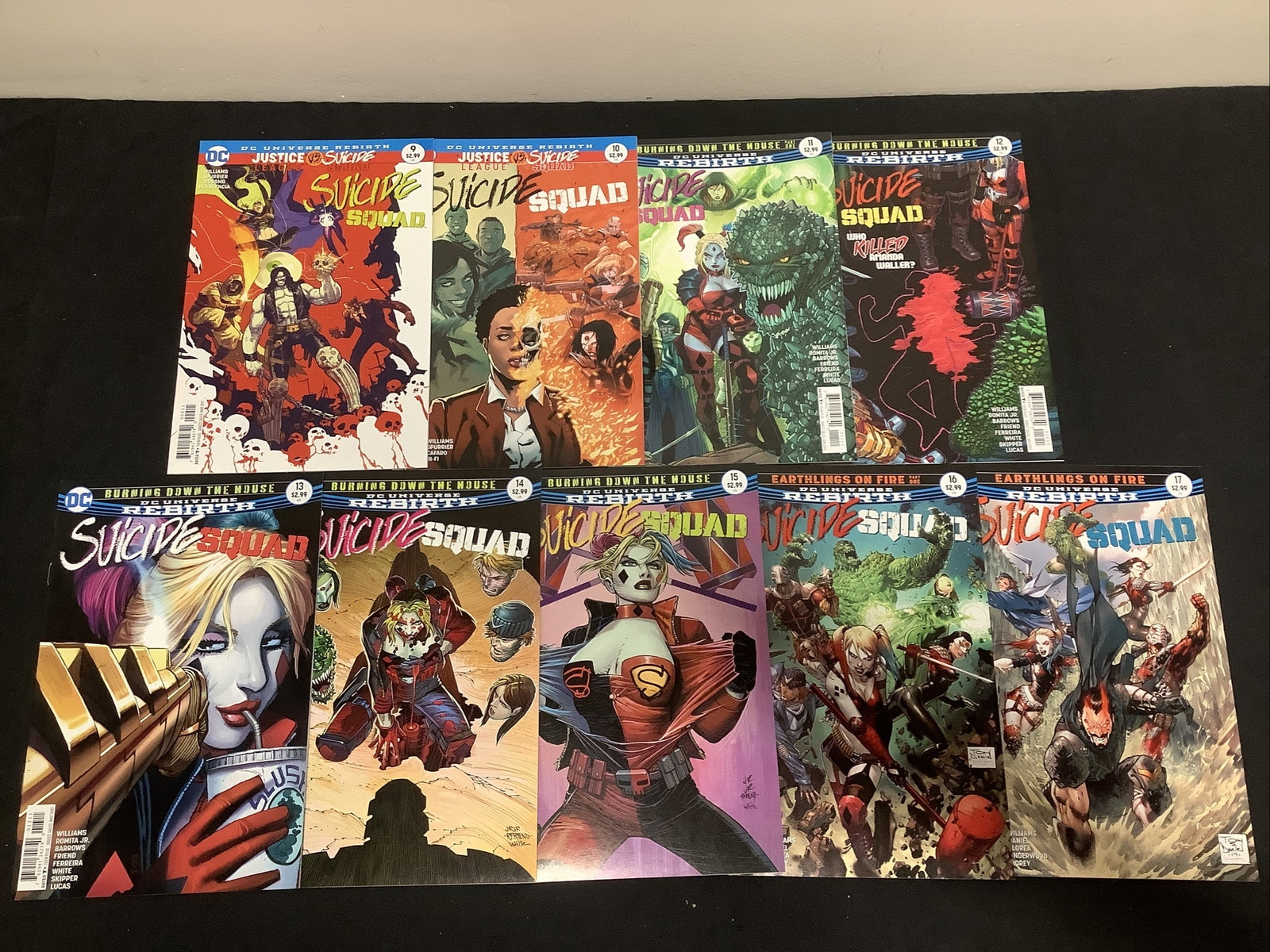 Suicide Squad #9-17 comic lot (2016 Rebirth) John Romita Jr. Riley Rossmo