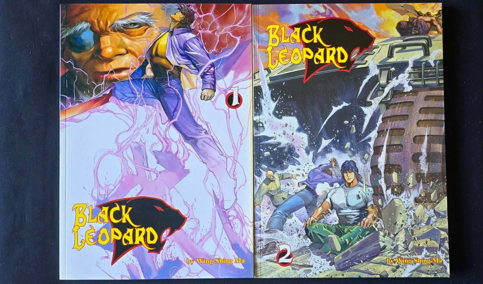 Black Leopard Volumes 1 & 2 By Wing Shing Ma 1st Editions 2003 Hong Kong Comic