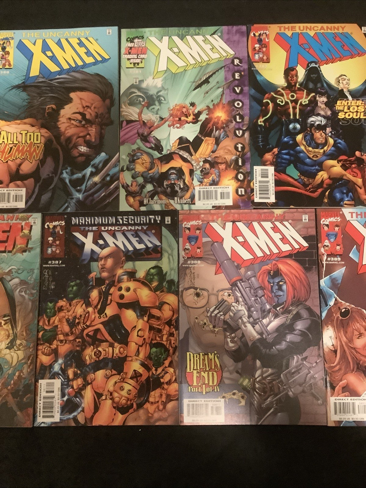 The Uncanny X-Men #378-390 Comic Lot, Marvel Comics, Chris Claremont, 2000