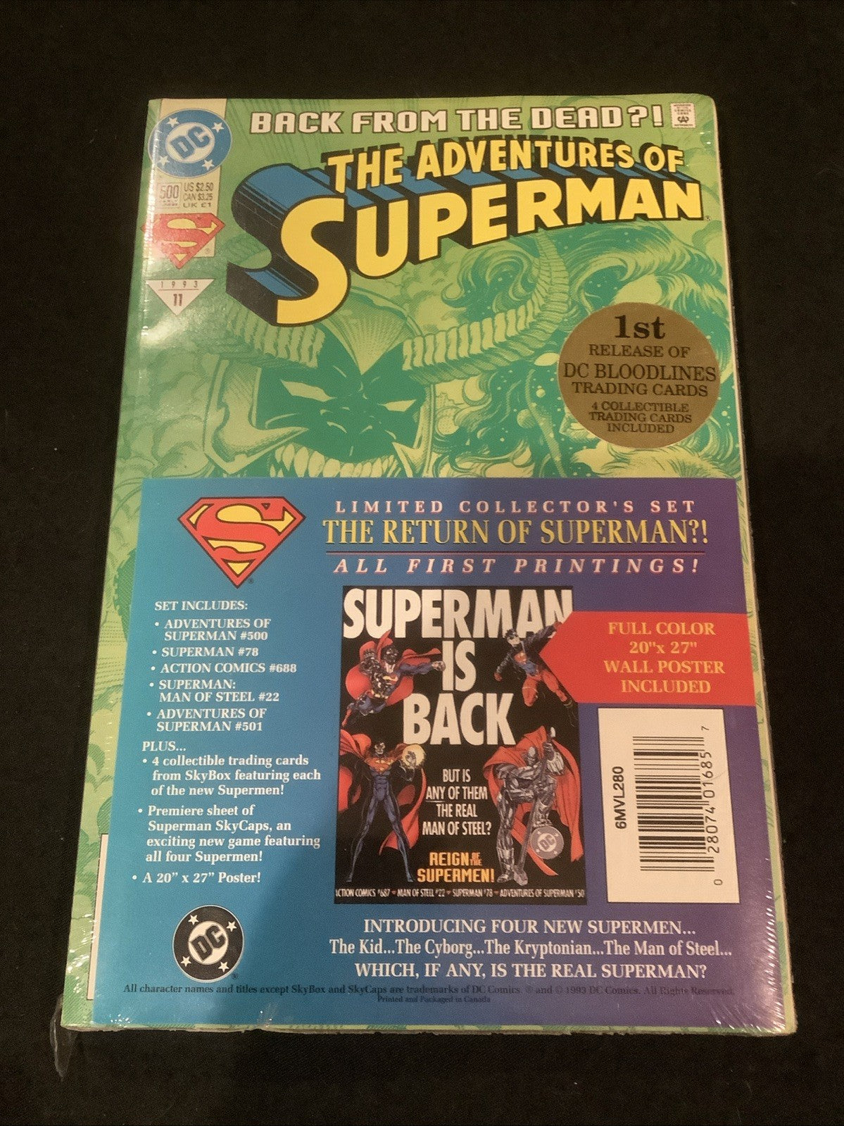 Return of Superman Limited Collector's Set, DC Comics, Sealed W/ Cards & Poster