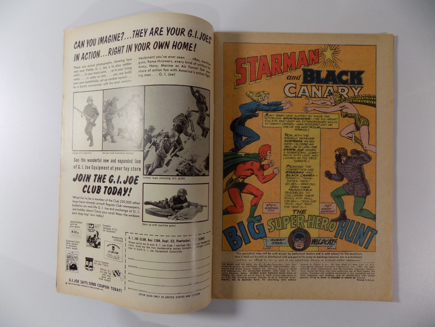 Brave and the Bold #62 DC Comic November 1965 Fine/Very Fine