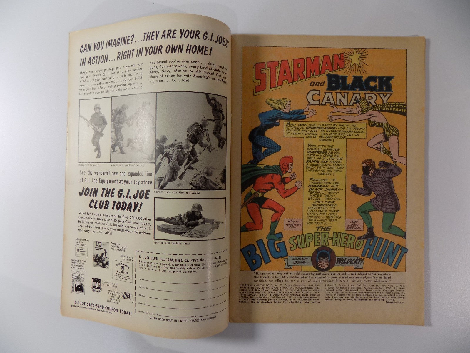 Brave and the Bold #62 DC Comic November 1965 Fine/Very Fine