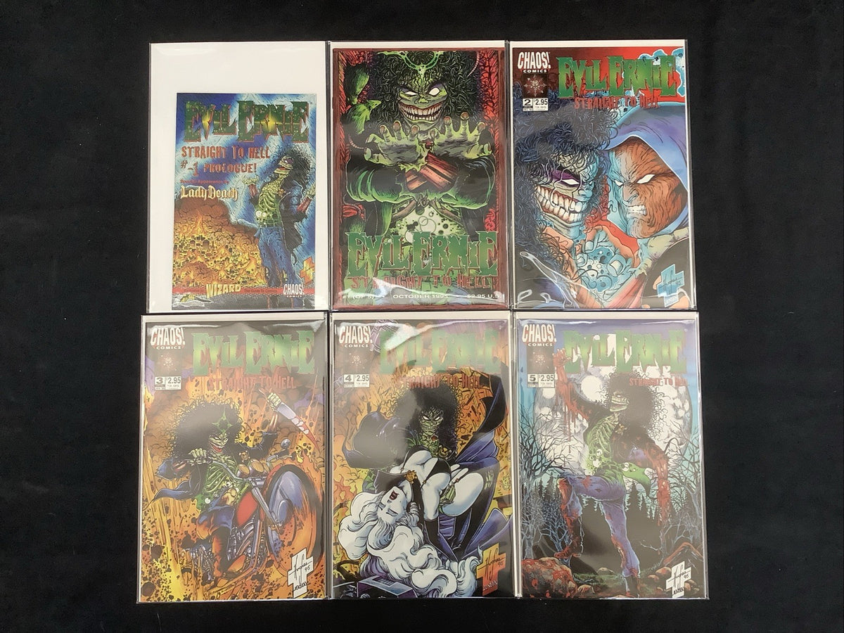 Evil Ernie Straight to Hell #1-5 + Prologue Complete Comic Set, Chaos!/Wizard