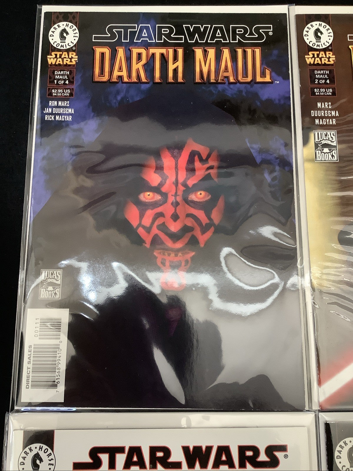 Star Wars Darth Maul #1-4 Complete Comic Set, Dark Horse, Photo Variant Covers